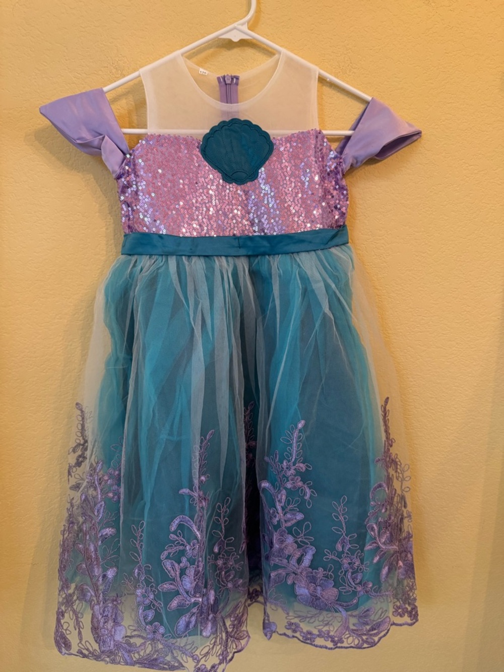 Ariel Little Mermaid Halloween Fancy Costume Princess Dress Size 6/7 NEW